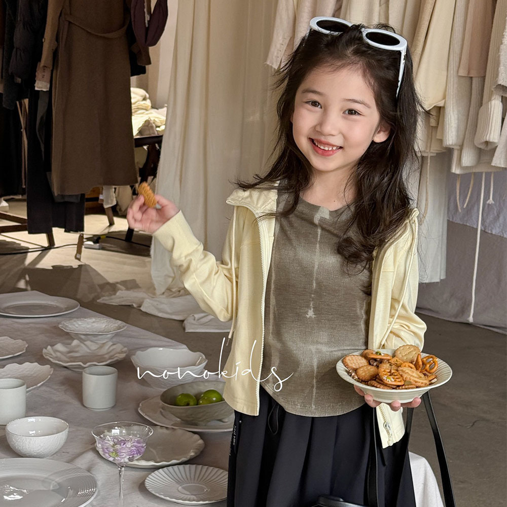 NONOKIDS  Acid Washing T-shirts Summer Tie-Dye Elastic Baby Kids Clothing
