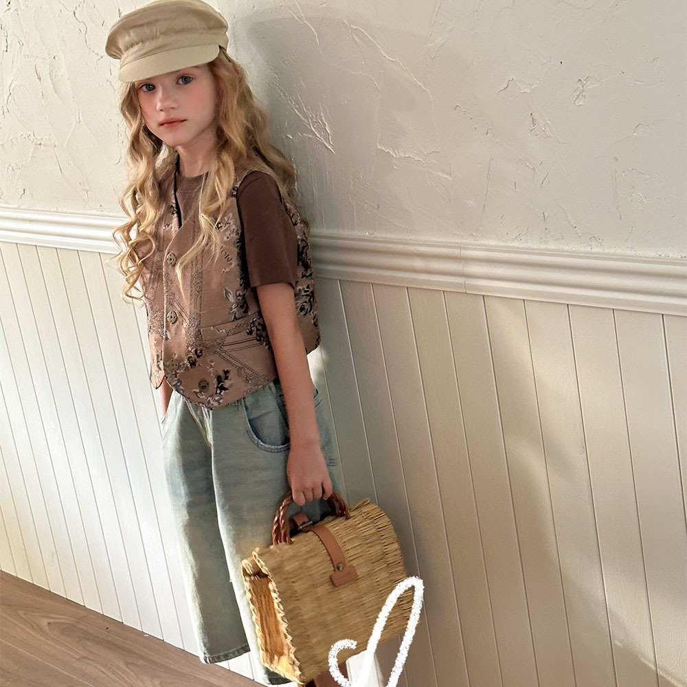 NONOKIDS  Children Jeans Wide-Leg Jeans Denim Trousers Denim Pants