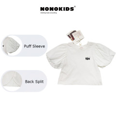 AENEKEKE  Children Adorable Puffsleeve T - Shirt Top for Little Fashion Enthusiasts Baby Casual T-shirt