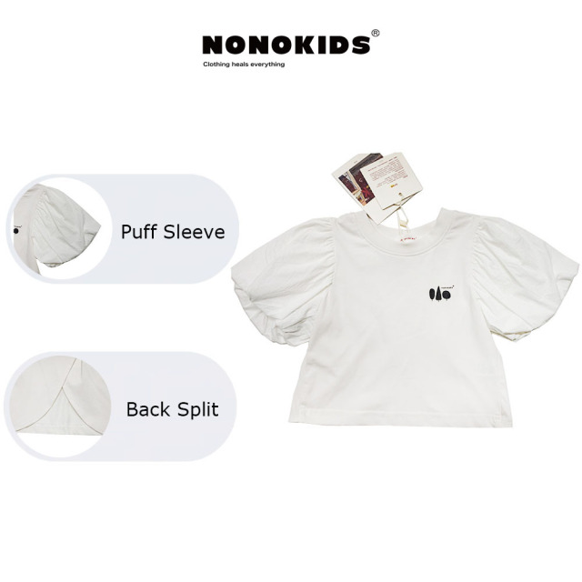 AENEKEKE  Children Adorable Puffsleeve T - Shirt Top for Little Fashion Enthusiasts Baby Casual T-shirt