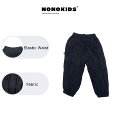 UEMO  Embroidered Lantern Pants for Children Harem style Kids' Pants Woven Ruched Pants for Girls