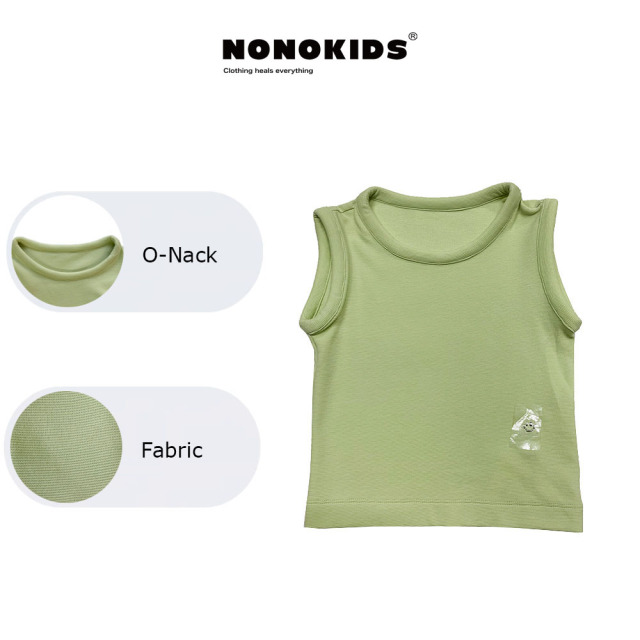 NONOKIDS Summer Kids Vest Sleeveless Breathable Children Clothing Tank Top for Boys and Girls
