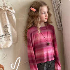 NONOKIDS Kids Long Sleeved Knitted Top Knitted Sweater for Girls In Stock Children Custom Logo Sweater