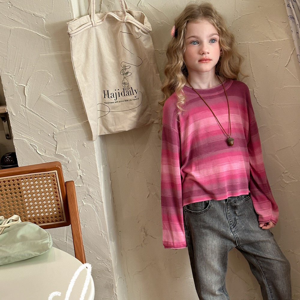 NONOKIDS Kids Long Sleeved Knitted Top Knitted Sweater for Girls In Stock Children Custom Logo Sweater