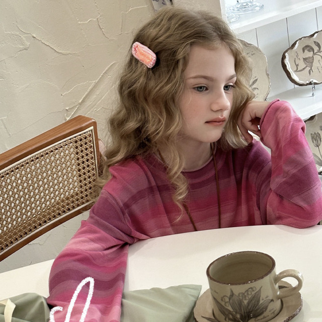 NONOKIDS Kids Long Sleeved Knitted Top Knitted Sweater for Girls In Stock Children Custom Logo Sweater