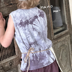 AENEKEKE Tie Dye Tank Top for Kids Sleeveless Top Cotton Customized Logo Stock Kids Wear