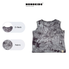 AENEKEKE Tie Dye Tank Top for Kids Sleeveless Top Cotton Customized Logo Stock Kids Wear
