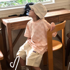 NONOKIDS Children Short Sweatpants Beige Elastic Waist Kids' Shorts Cotton Short Pants