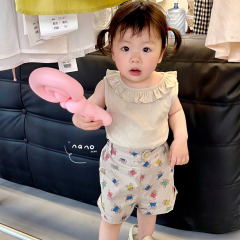 AENEKEKE Toddler Shorts Bear Print Shorts  Comfort and Playful Design Elastic Waist Shorts for Kids
