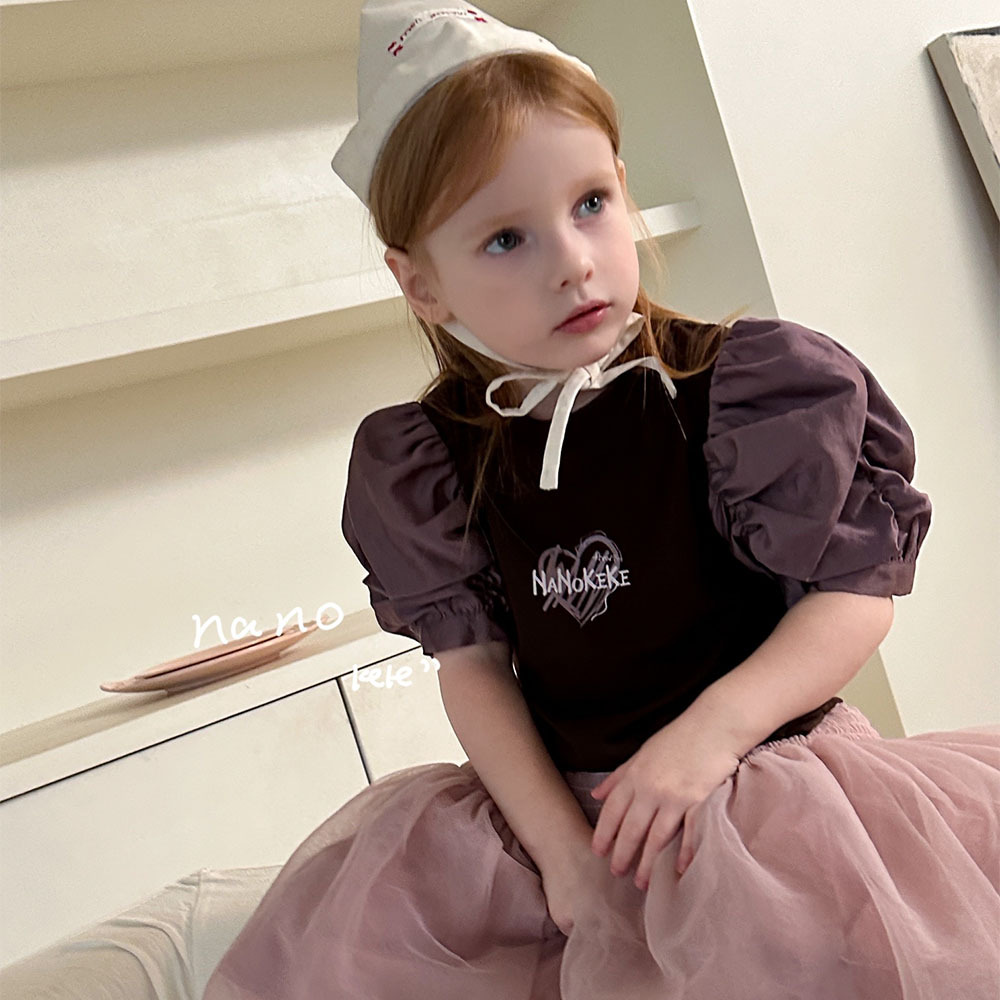 AENEKEKE Children Toddler Top Comfort and Trendy Puff Sleeve Top All in Stock
