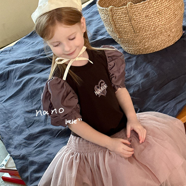AENEKEKE Children Toddler Top Comfort and Trendy Puff Sleeve Top All in Stock