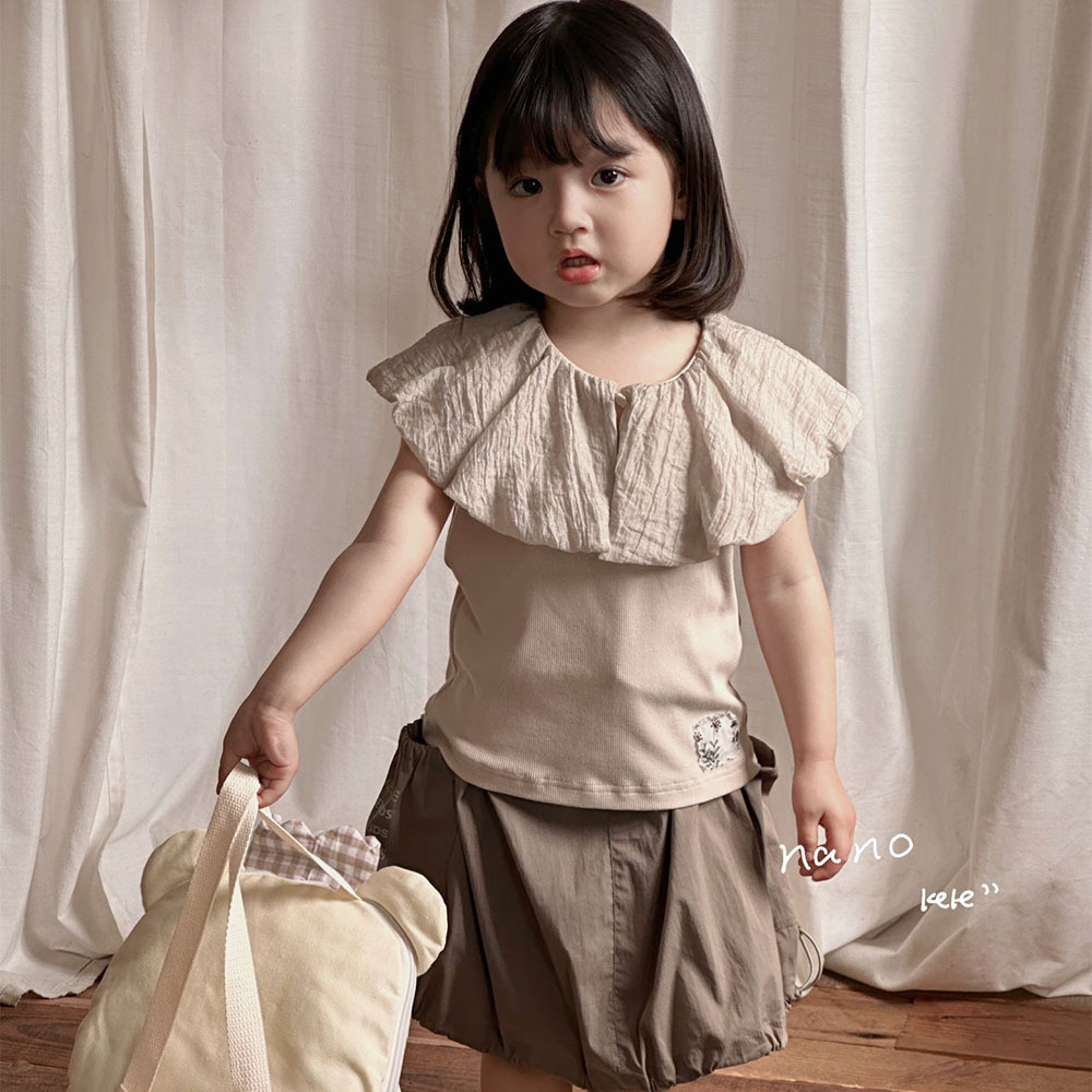 AENEKEKE Kids Knitted Ruffled Hot Sale Summer Tank Top for Baby Girl