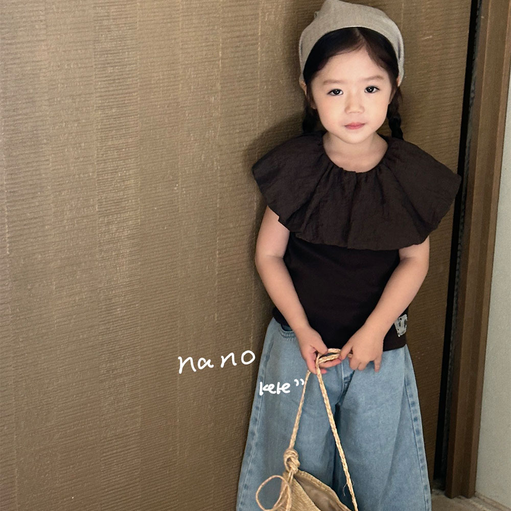 AENEKEKE Kids Knitted Ruffled Hot Sale Summer Tank Top for Baby Girl