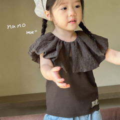 AENEKEKE Kids Knitted Ruffled Hot Sale Summer Tank Top for Baby Girl