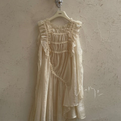 UEMO Children Chiffon Dress Two Pieces White Dress Girls' Princess Dress
