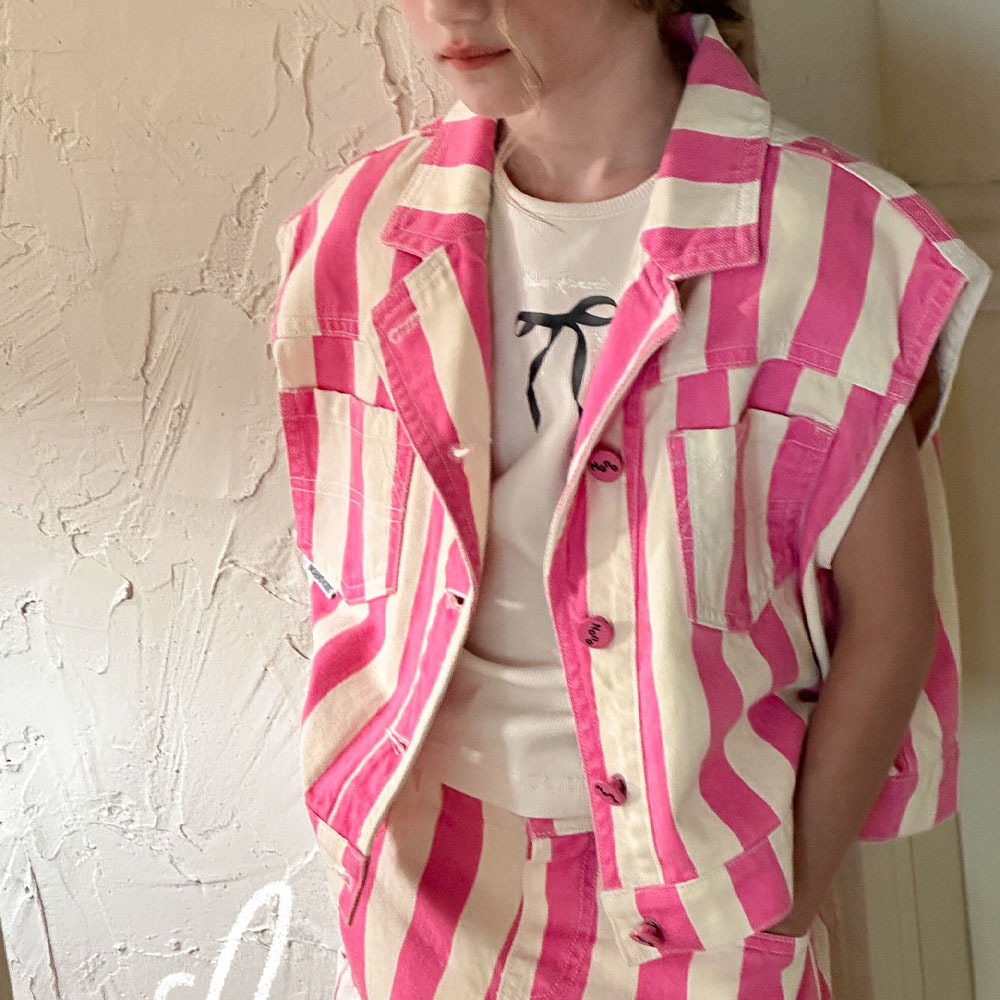 NONOKIDS Striped Sleeveless Vest and Shorts Set for Kids Trendy Summer Children Outfit