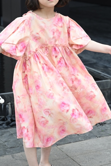 UEMO Floral Puff - Sleeve Dress