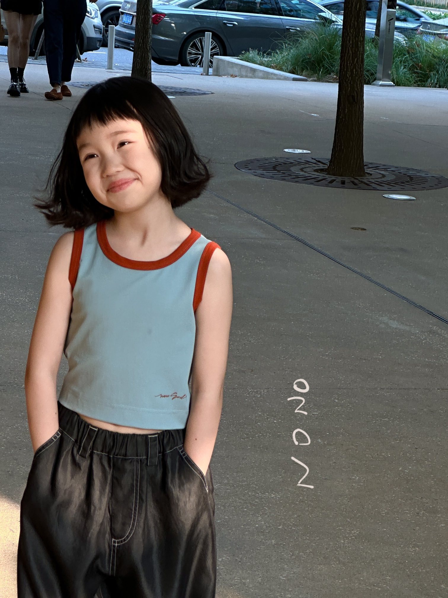NONOKIDS Black Denim Wide-Leg Pants for Toddlers