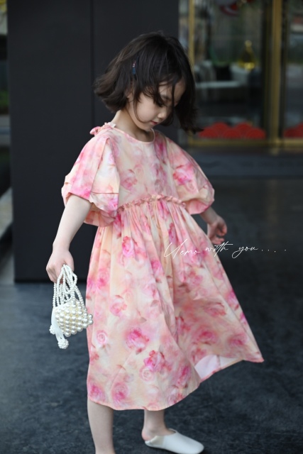 UEMO Floral Puff - Sleeve Dress