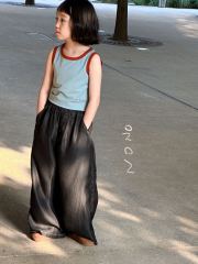 NONOKIDS Black Denim Wide-Leg Pants for Toddlers