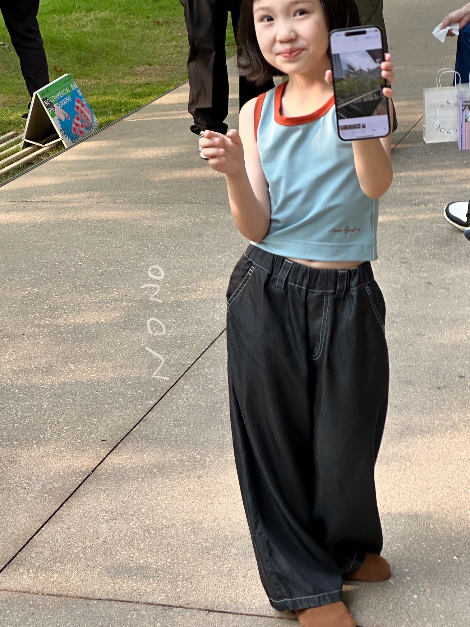 NONOKIDS Black Denim Wide-Leg Pants for Toddlers