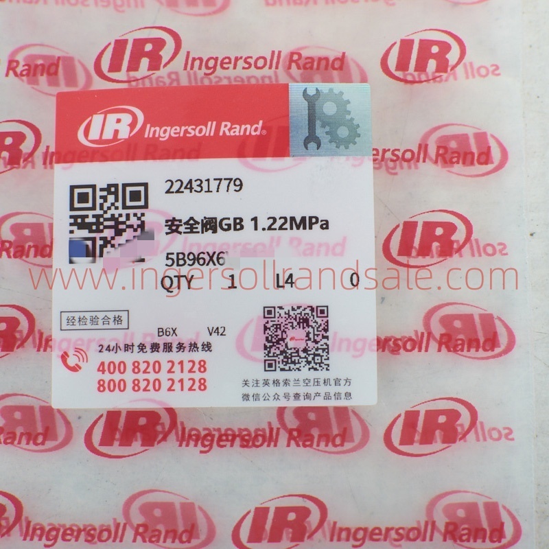 22431779 Ingersoll Rand Screw Air Compressor Genuine Parts Safety Valve GB 1.22MPa/A28X-16T