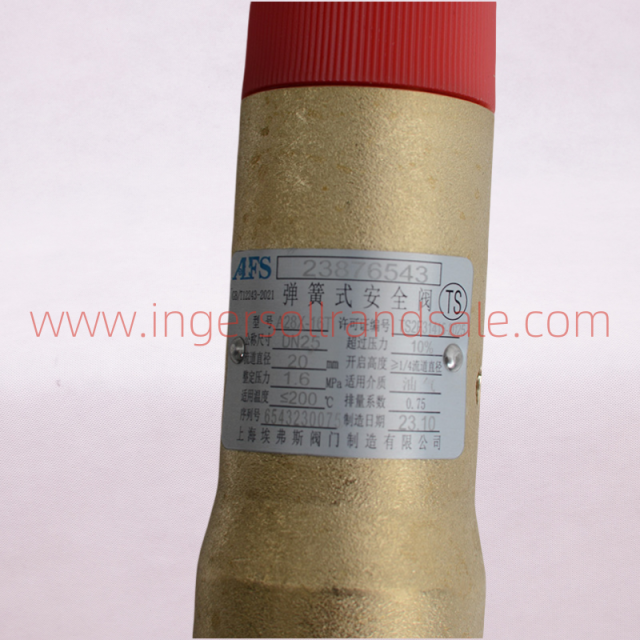 23876543 Ingersoll Rand Screw Air Compressor Genuine Parts Safety Valve A28X-16T DN25 1.6MPa
