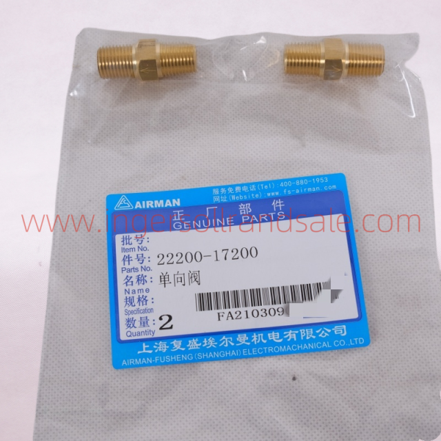 22200-17200 Fusheng Airman Mobile Air Compressor Genuine Parts Check Valve