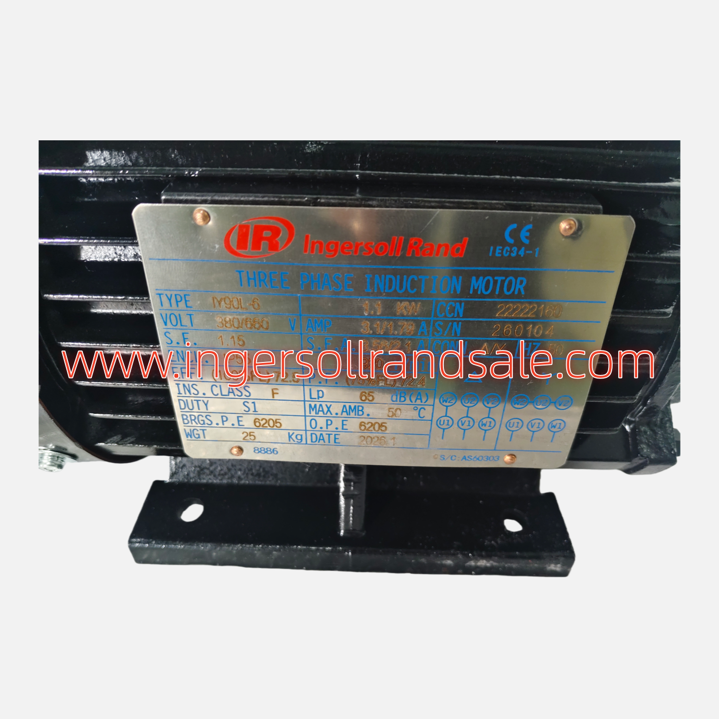 22222160=22179279=47520558001 Ingersoll Rand Screw Air Compressor Genuine Parts Motor