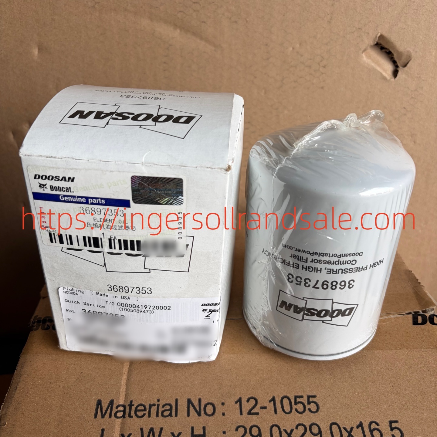 36897353 Ingersoll Rand DOOSAN Mobile Air Compressor Genuine Parts Oil Filter