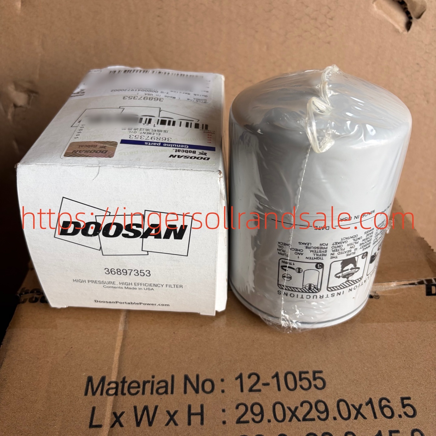 36897353 Ingersoll Rand DOOSAN Mobile Air Compressor Genuine Parts Oil Filter