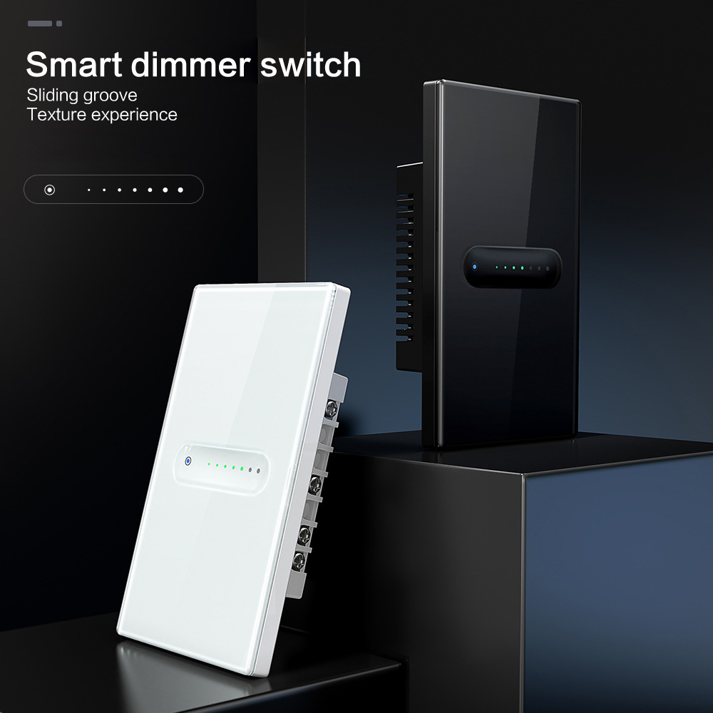 WiFi/ZigBee touch dimmer switch glass panel US standard voice APP remote control TUYA smart
