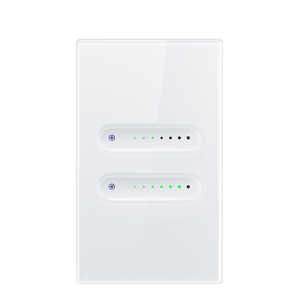 WiFi/ZigBee touch dimmer switch glass panel US standard voice APP remote control TUYA smart