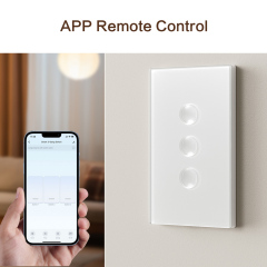 ZigBee/WiFi smart switch 2.5D recessed model 120 US standard 1/2/3/4/way touch wall TUYA