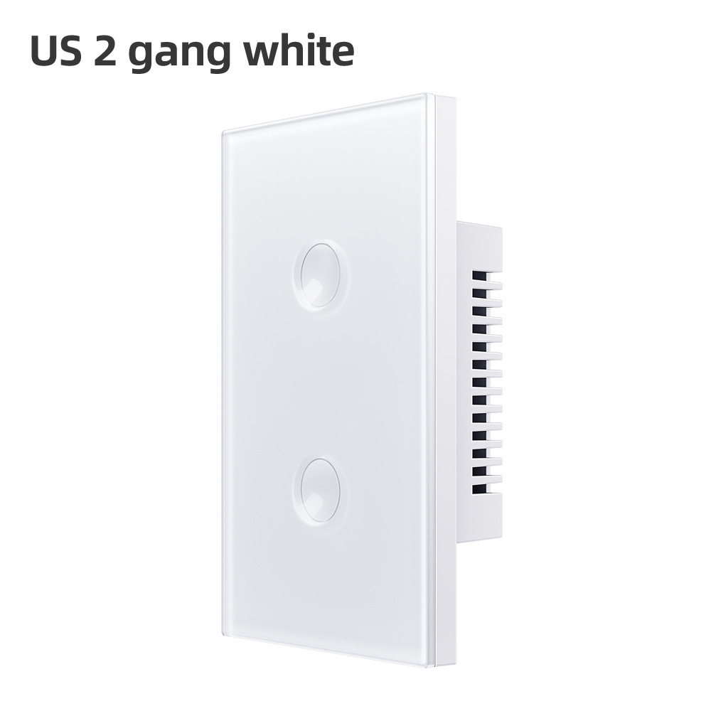 ZigBee/WiFi smart switch 2.5D recessed model 120 US standard 1/2/3/4/way touch wall TUYA