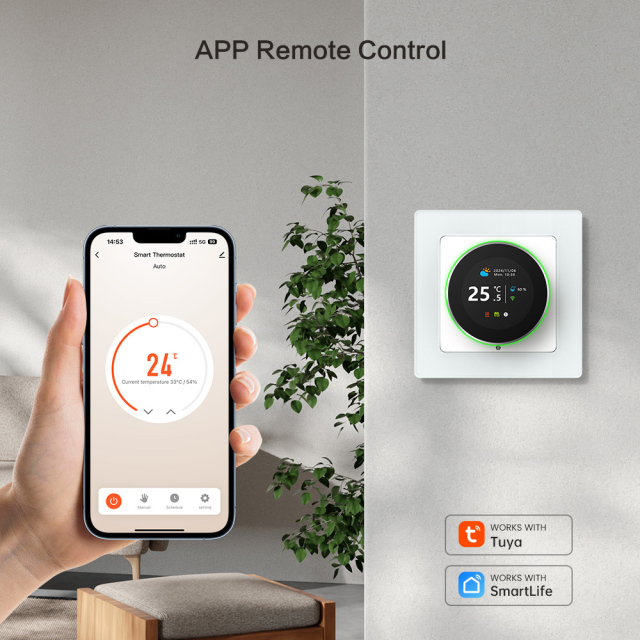 Smart WiFi knob floor heating thermostat app Remote timing programmable smart switch TUYA