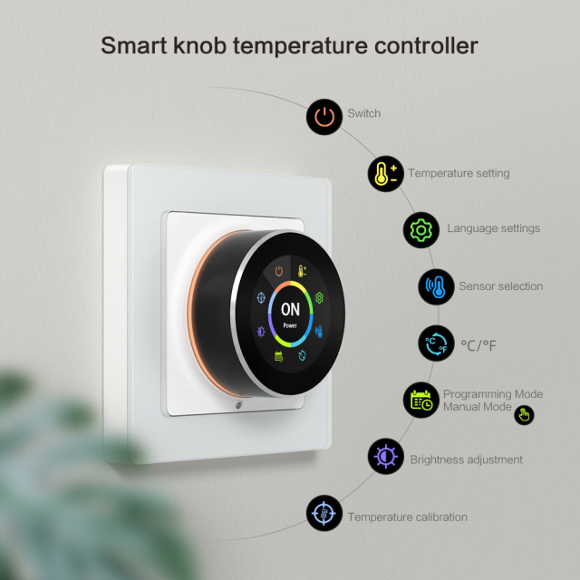 Smart WiFi knob floor heating thermostat app Remote timing programmable smart switch TUYA