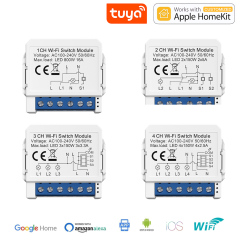 WiFi switch 1/2/3/4-way dual control light switch mini module remote control intelligent TUYA