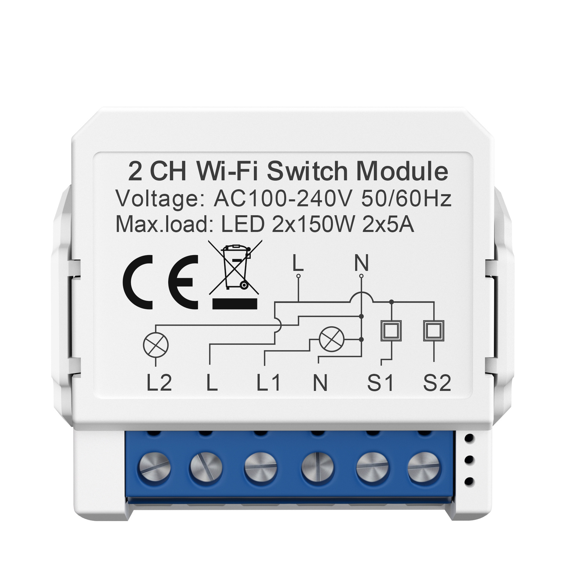 WiFi switch 1/2/3/4-way dual control light switch mini module remote control intelligent TUYA