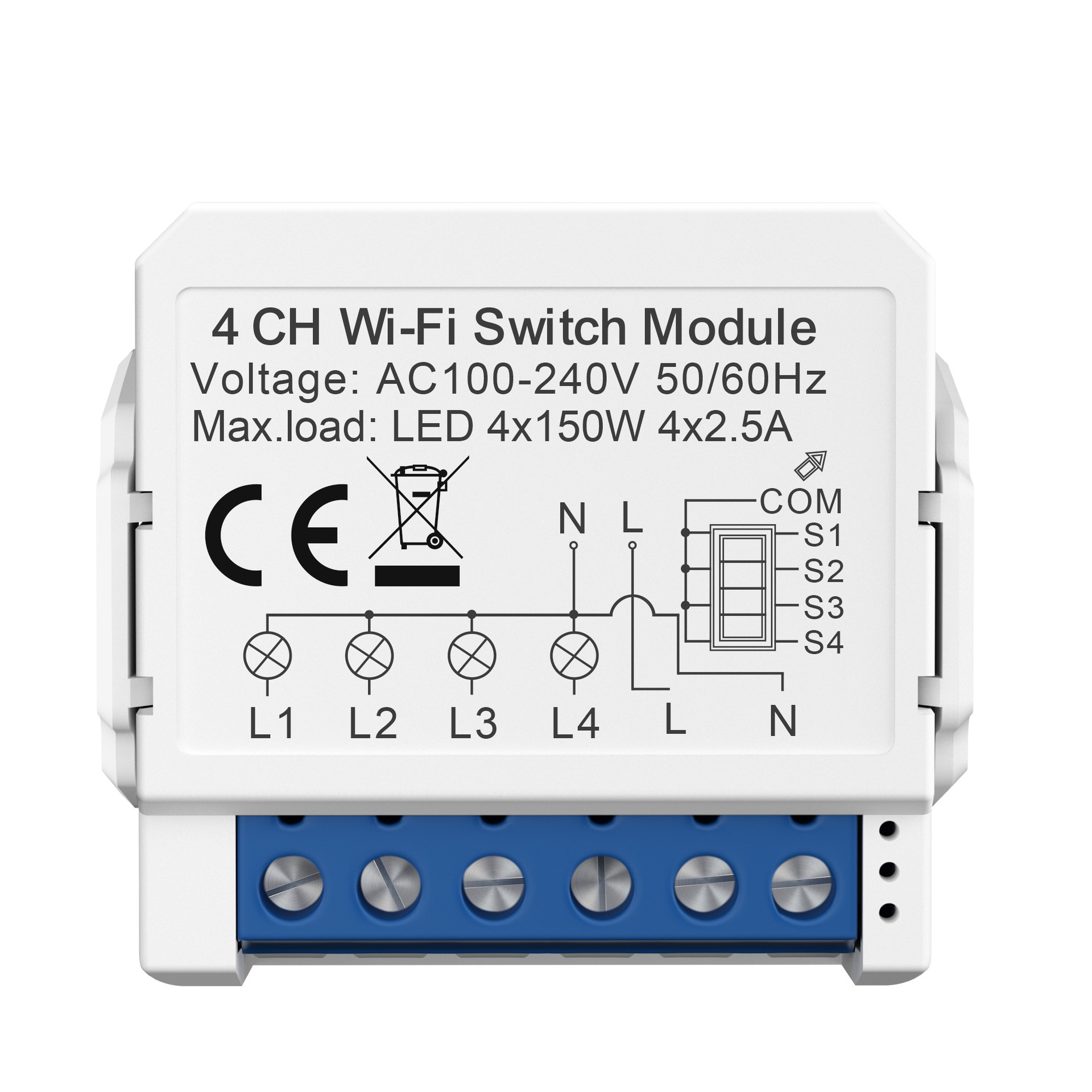 WiFi switch 1/2/3/4-way dual control light switch mini module remote control intelligent TUYA