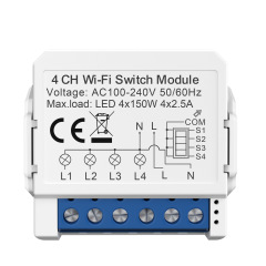 WiFi switch 1/2/3/4-way dual control light switch mini module remote control intelligent TUYA