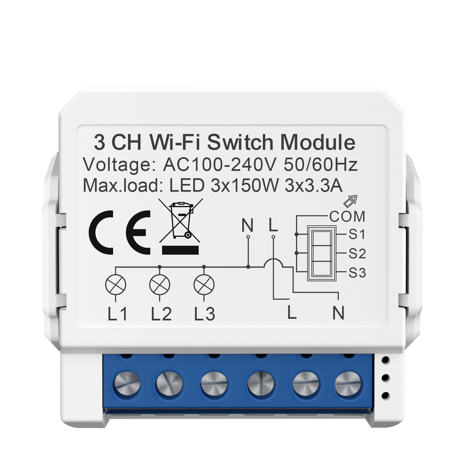 WiFi switch 1/2/3/4-way dual control light switch mini module remote control intelligent TUYA