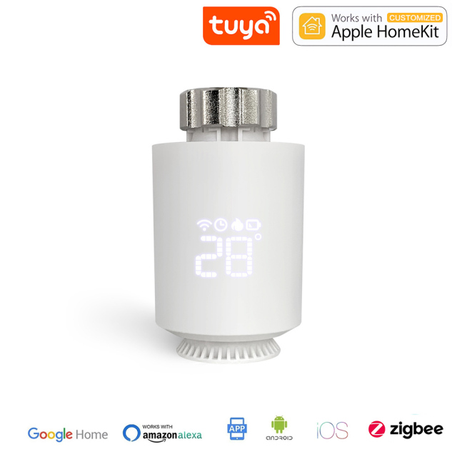 Tuya Zigbee smart radiator valve smart temperature control valve mobile APP control smart temperature controller