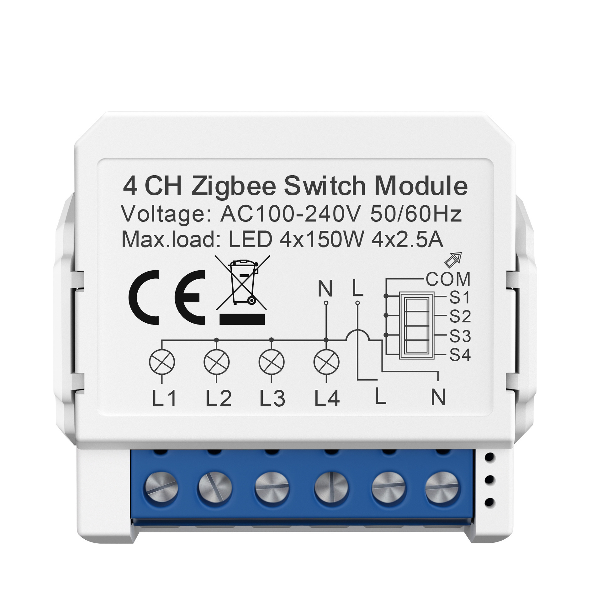 ZigBee breaker 1/2/3/4-way dual-control switch mini module remote control Tuya intelligent circuit breaker Tuya