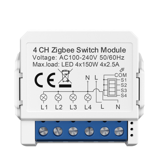 ZigBee breaker 1/2/3/4-way dual-control switch mini module remote control Tuya intelligent circuit breaker Tuya