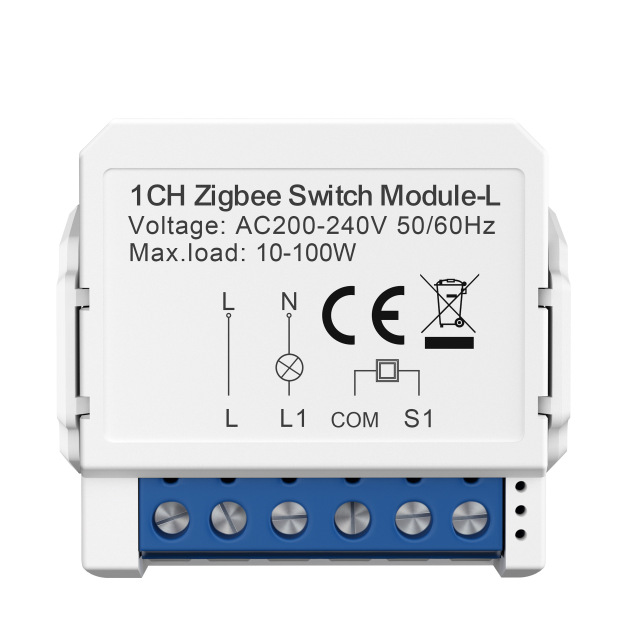 ZigBee  single fire breaker 1/2/3/way light switch mini circuit breaker switch Tuya