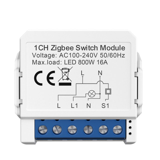 ZigBee breaker 1/2/3/4-way dual-control switch mini module remote control Tuya intelligent circuit breaker Tuya