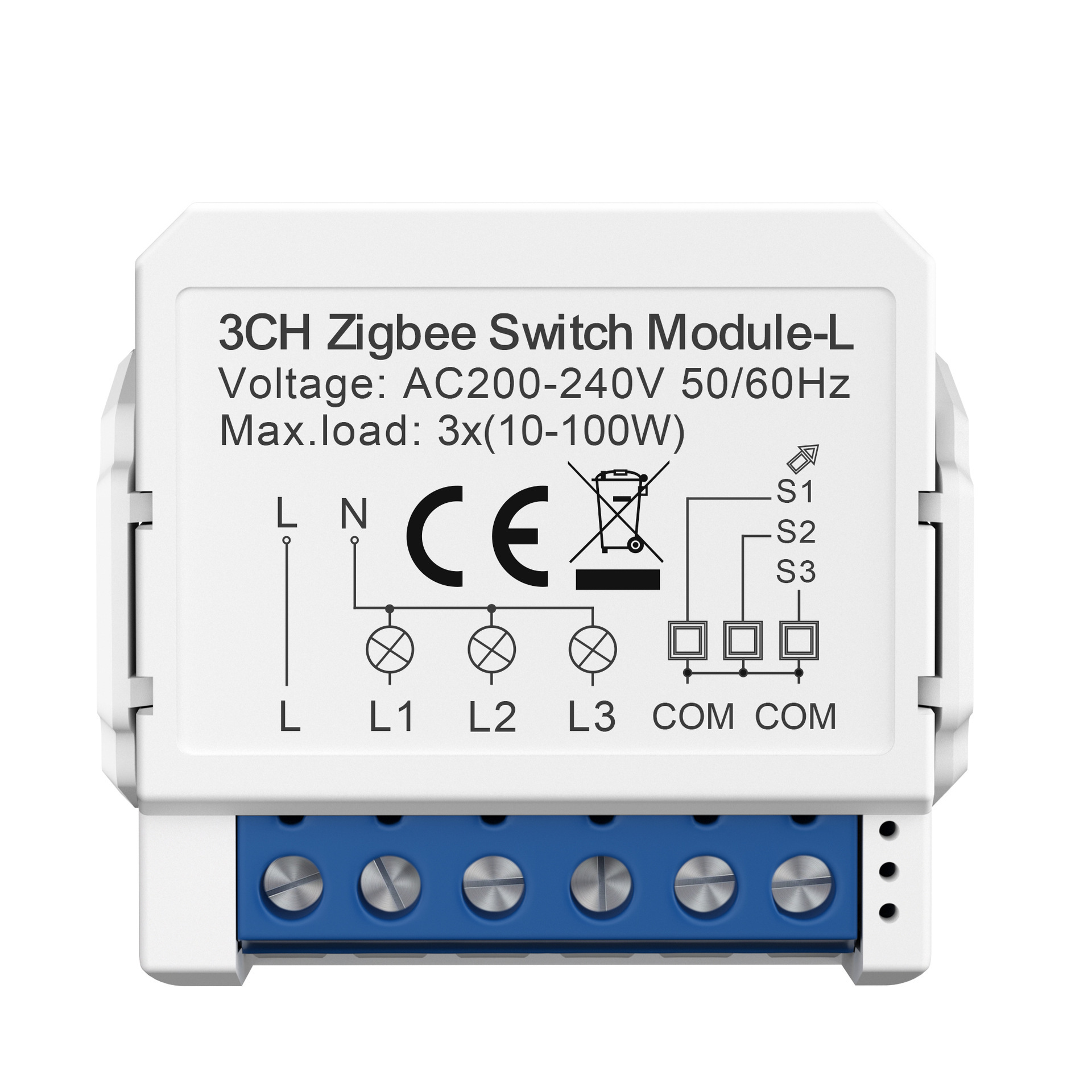 ZigBee  single fire breaker 1/2/3/way light switch mini circuit breaker switch Tuya