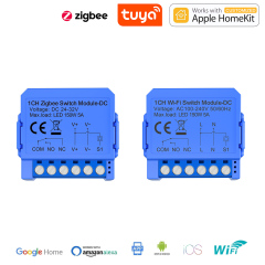 Tuya WIFI/ZigBee zero-contact dry connection 12 24VDC low-voltage intelligent switch on-off device