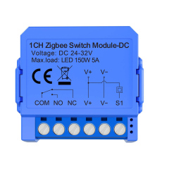 Tuya WIFI/ZigBee zero-contact dry connection 12 24VDC low-voltage intelligent switch on-off device